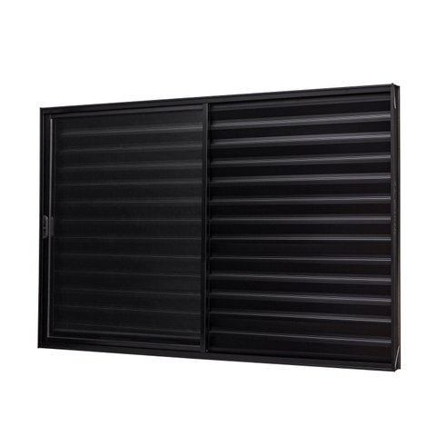 Janela de Alumínio Veneziana 100x150cm 3 Folhas Vidro Liso Ultra Ramassol