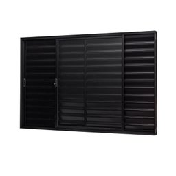 Janela de Aluminio Veneziana 100x150cm 3 Folhas Vidro Liso Ultra Ramassol - 2