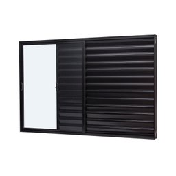 Janela de Alumínio Veneziana 100x150cm 3 Folhas Vidro Liso Ultra Ramassol - 5 Janela de Alumínio Veneziana 100x150cm 3 Folhas Vidro Liso Ultra Ramassol - 5