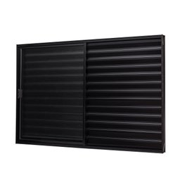 Janela de Aluminio Veneziana 100x150cm 3 Folhas Vidro Liso Ultra Ramassol - 1