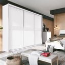 Ver imagem 1 de Guarda Roupa Casal 3 Portas 5 Gavetas Murano Plus Móveis Fazzio