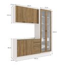 Ver imagem 3 de Cozinha Compacta Celeste Kappesberg 100% Mdf Branco/nogueira 192cm