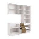 Ver imagem 2 de Cozinha Compacta Celeste Kappesberg 100% Mdf Branco/nogueira 192cm