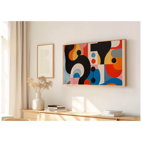 Quadro Decorativo N°3 70x40cm - Panorâmico Geométrico - Modernista - Rollflex