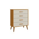 Ver imagem 7 de Quarto Isis Berço Americano 2 em 1, Comoda Gaveteiro, Roupeiro Isis 4 Portas Areia Fosco/ Savana