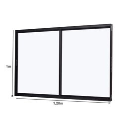 Janela de Aluminio de Correr Lateral 100x120cm 2 Folhas Vidro Liso Ultra Ramassol - 4