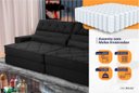 Ver imagem 4 de Sofá Retrátil Reclinável 230cm Ascari Suede Velut com molas Ensacadas - King House