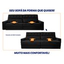 Ver imagem 6 de Sofá Retrátil Reclinável 230cm Ascari Suede Velut com molas Ensacadas - King House