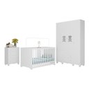Ver imagem 2 de Quarto de Bebê Completo com Berço Americano 3 em 1 Ternura Multimóveis Mp4651 Branco