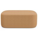 Ver imagem 3 de Kit 02 Puffs Decorativos Orgânicos para Living Quarto 100cm Doha W01 Bouclê Mostarda - Lyam Decor
