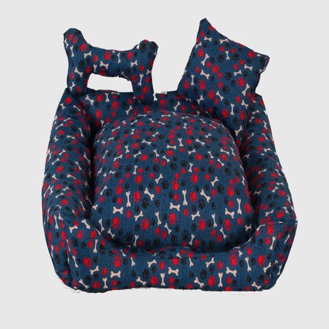 Cama Pet Gorgopet Extra Grande Quadrada Impermeável: Spot Azul Marinho