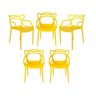 Kit 5 Cadeira Allegra Amarela Sala de Jantar, Cozinha e Restaurante - 2