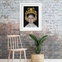 Ver imagem 1 de Quadro Foto Menina Fone Ouvido - 60x48cm:madeira Preta