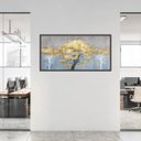 Ver imagem 3 de Quadro Decorativo Grande Para Sala Quarto Arvore Dourada:Madeira