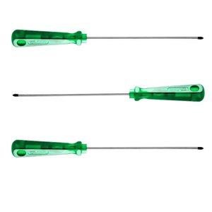 Kit com 3 Chaves de Phillips 3x150mm Tramontina com Ponta Magnetizada Imantada em Aço Vanádio