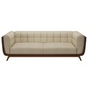 Ver imagem 6 de Sofá Living Decorativo 3 Lugares 240cm Bellart M22 Bouclê Bege/Sintético Café - Mpozenato