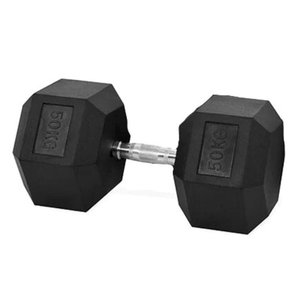 Halter Dumbell Sextavado Ahead Sports As2102 50kg Preto