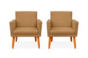 Ver imagem 1 de Kit 2 Poltrona Cadeira para Sala Confortável e Minimalista Paris em Suede