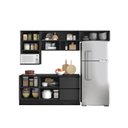 Ver imagem 3 de Cozinha Modulada Etna 258cm 2 Portas de Vidro - Grafite Poliman