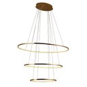 Ver imagem 1 de Pendente 3 Anéis Oval Birdie Dourado 100cm LED 45W 3000K Bivolt KW004GL Bella