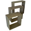 Ver imagem 1 de Kit 3 Nichos Quadrados - 350, 300, 250 X 120:cru