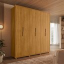 Ver imagem 7 de Guarda Roupa Casal Matisse 6 Portas Mdf 210 Cm Cumaru Madetec