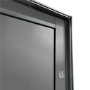 Ver imagem 4 de Porta Pivotante Alumínio Lambril Visione c/Pux.Dir. Elite Cinza 240x130 Brimak