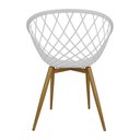 Ver imagem 6 de Kit 3 Cadeiras Poltrona Clarice Sidera Nest Web C/ Apoio de Braço - Branca