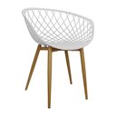 Ver imagem 3 de Kit 3 Cadeiras Poltrona Clarice Sidera Nest Web C/ Apoio de Braço - Branca