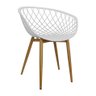 Kit 3 Cadeiras Poltrona Clarice Sidera Nest Web C/ Apoio de Braço - Branca - 3