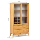 Ver imagem 4 de Cristaleira 2 Portas com Vidro Canelado 2 Gavetas Madeira Maciça Seiva Yescasa