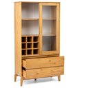 Ver imagem 7 de Cristaleira 2 Portas com Vidro Canelado 2 Gavetas Madeira Maciça Seiva Yescasa