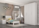 Ver imagem 2 de Guarda Roupa Amsterdam 4 Portas Tcil Neve