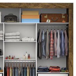 Guarda Roupa Casal com Espelho 3 Portas de Correr Ilheus Plus Espresso Móveis - 7