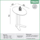 Ver imagem 2 de Mesa de Canto Tb604 60cm 100% Mdf Freijo Dalla Costa