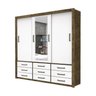 Guarda Roupa Casal com Espelho 3 Portas de Correr Anjos  - 4