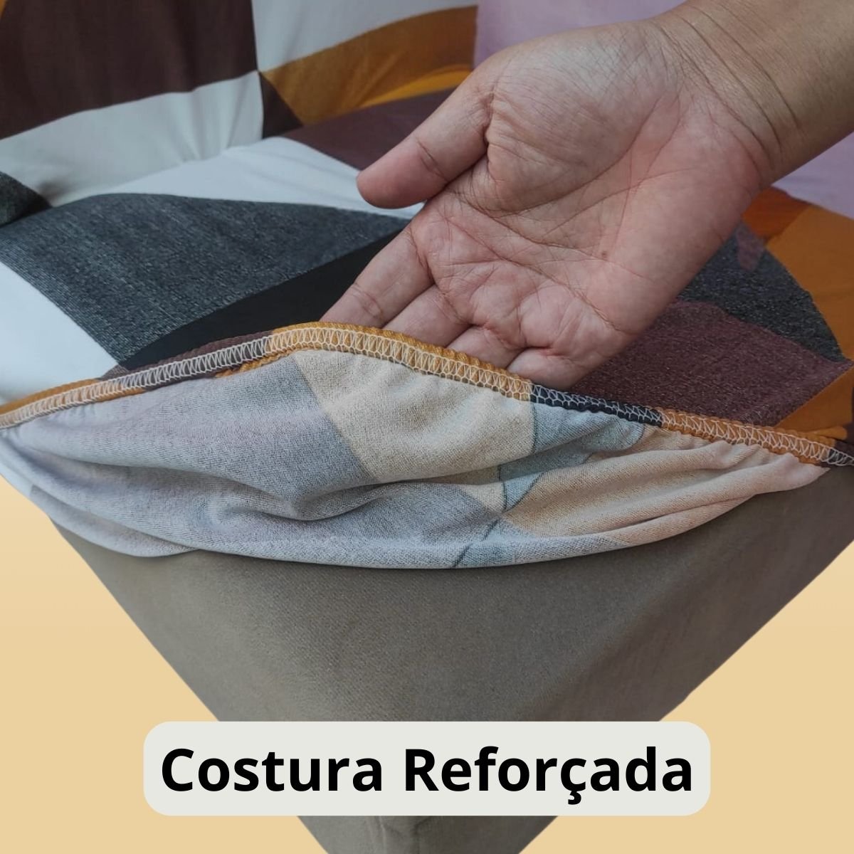 Kit 6 Capas para Cadeira de Jantar Estampada em Malha Gel Coladinha Premium com Elástico Tecido Supe - 7