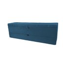 Ver imagem 2 de Recamier Puff Baú Sapateira com Gaveta 1,38cm para Cama Box Padrão - Azul Aço