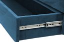 Ver imagem 3 de Recamier Puff Baú Sapateira com Gaveta 1,38cm para Cama Box Padrão - Azul Aço