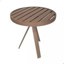 Ver imagem 1 de Mesa Mesinha Lateral Lótus com Tampo Ripado Marrom