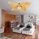 Ver imagem 3 de Ventilador de Teto Natuvent Dahlia Led 4 Pás Madeira Teca 6500k Branco Frio, Luz Branca 127v