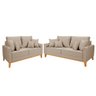 Conjunto Sofá Living Beny 2 e 3l Base Madeira Linho - 1