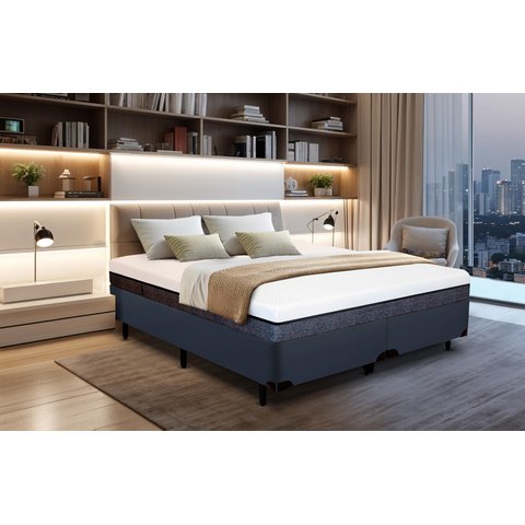 Cama Box King Size Bipartida Serenelife - Corano Preto