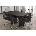 Ver imagem 5 de Mesa Diretor Escritório Diretor Reunião Me4191 Preto - Tecno Mobili