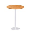 Ver imagem 1 de Mesa Pisa Beta Bistrô Fratini 107,50cm (a) Disco Redondo Branco Tampo Mdp Redondo Samba 80cm (l)