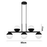 Lustre Pendente Jabuti Meia Lua 5 Lâmpadas G9 LED Hunter Prime - 4