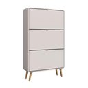 Ver imagem 2 de Sapateira Vertical Armário Organizador 03 Portas para 18 Pares de Calçado Bege Dunas