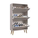 Ver imagem 3 de Sapateira Vertical Armário Organizador 03 Portas para 18 Pares de Calçado Bege Dunas
