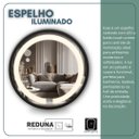 Ver imagem 6 de Espelho Redondo Decorativo 50cm Iluminado 3 Leds Touch Screen Moldura em Aluminio - Preto