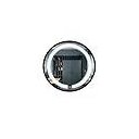 Ver imagem 2 de Espelho Redondo Decorativo 50cm Iluminado 3 Leds Touch Screen Moldura em Aluminio - Preto
